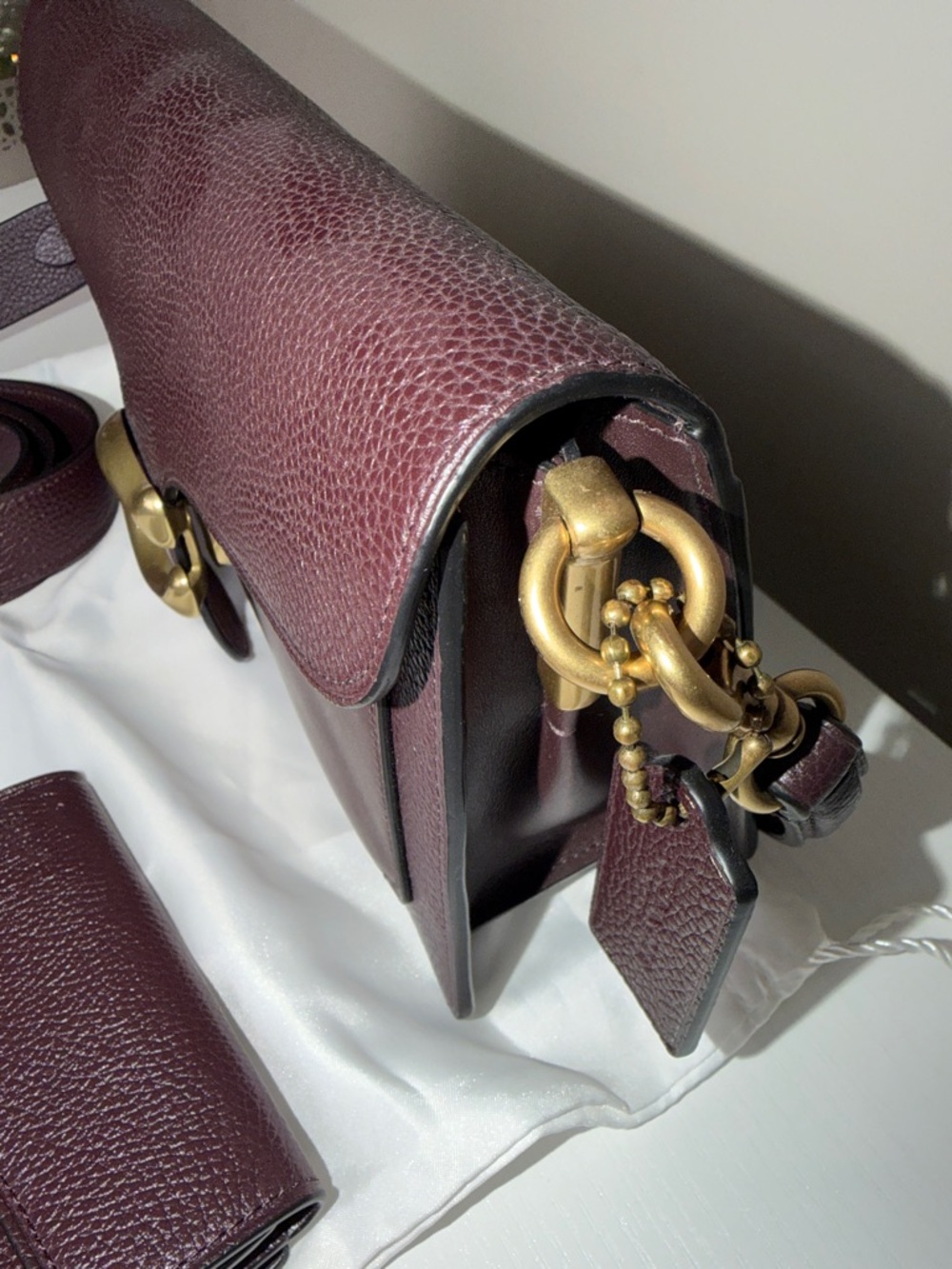 NWT Coach Tabby 26 Crossbody Bag in Oxblood with matching wallet - Picture 4 of 13